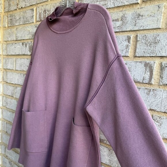 Chico's Long Sleeve Mock Neck Hi-Lo Heavyweight Sweater Size 2P (L Petite) - Picture 5 of 7